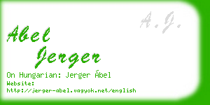 abel jerger business card