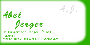 abel jerger business card